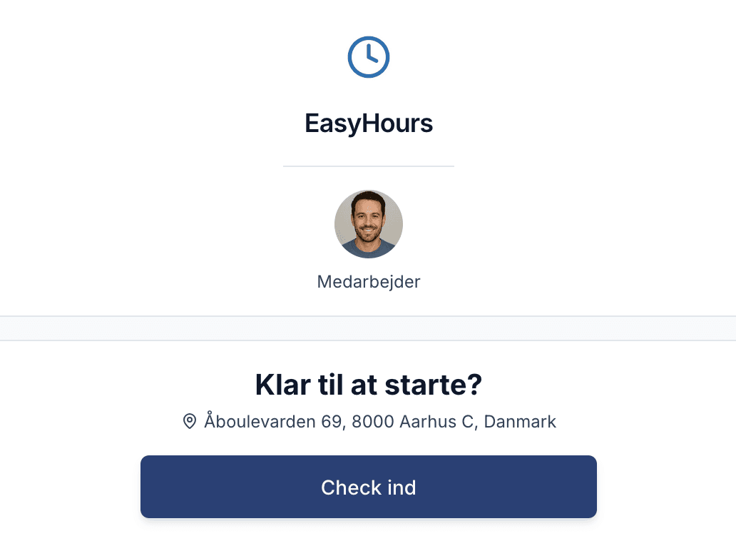 Registrer tid med ét enkelt klik